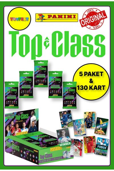 TOYFEST Panini Fifa Top Class 2024 - Fat Pack Football Cards + 5 Pack (120 Pi...
