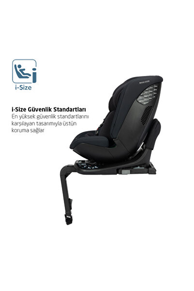 MAXİ-COSİ Maxi-cosi Spinel 360 Plus I-size Dijital Göstergeli Isofix'li 0-36 Kg Oto koltuğu Authentic Black
