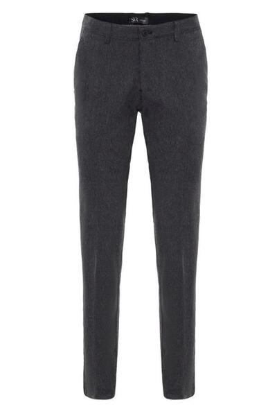 SÜVARİ Siyah Regular Armürlü Pantolon