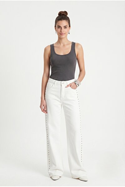Ritnice Kadın Cotton Premium Doku Antrasit Pamuklu Basic Fitilli Atlet