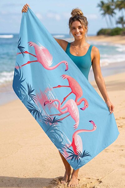 VEVİEN HOME Flamingo Digital Printed 75x150 Cm Beach Towel