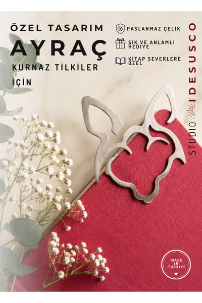Şamanik Tilki Figürlü Metal Broş Tiki ve Kitap Ayracı