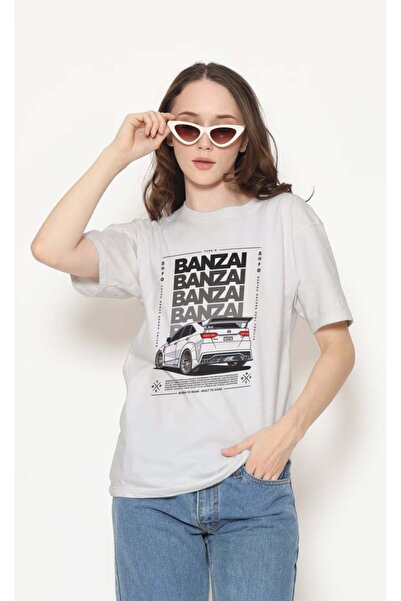 buzagi tasarım ürünleri Urban Regular Fit Unisex White T-Shirt