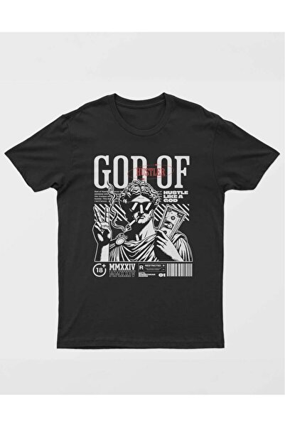 buzagi tasarım ürünleri Urban Streetwear Regular Fit Black Unisex T-Shirt