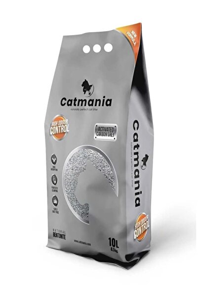Catmania Carbon Grey Aktif Karbonlu Bentonit Kedi Kumu 10 Lt | Güçlü Topaklan...