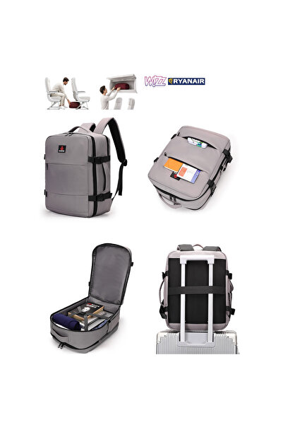 aventor Rucsac 40x30x20 cm Wizz Air/Ryanair, Poliester, 24 L, AV202, Gri