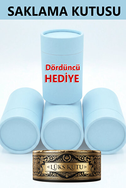 ARTSANAT Silindir Kutu 9x14 - Sert Mukavva Lüks Ambalaj 3+1 Hediye