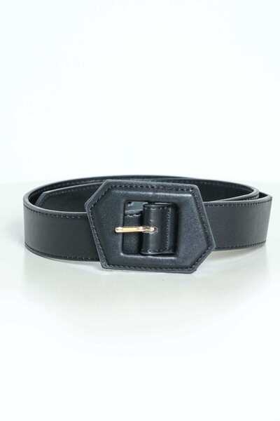 mica Leather Women's Medium Buckle Belt