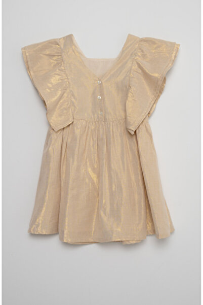 Yola Girls Sleeveless Plain V-Neck Sleeveless Dress