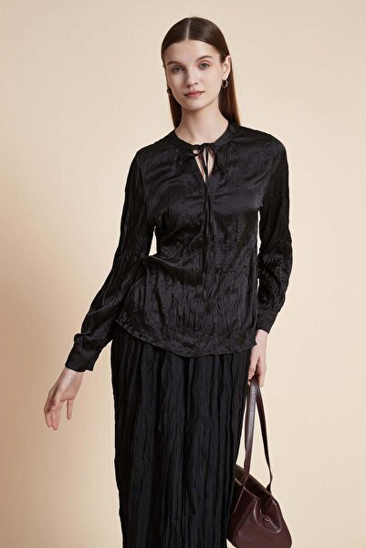 Yola Plain Blouse with Long Sleeves