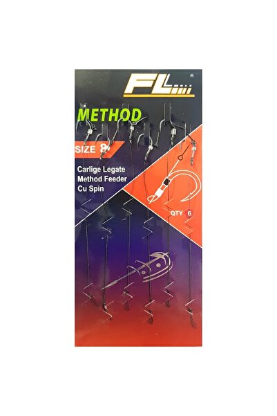 FL Carlige Legate Method Feeder Cu Spin, Nr 8, 6buc/set