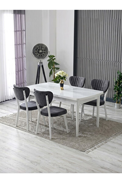 JoyMassa 70x110 SABİT MASA VE 4 ADET ELMA SANDALYE