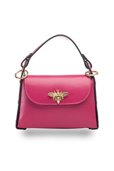 TORO NERO Geantă de damă Iris din piele naturală fuchsia