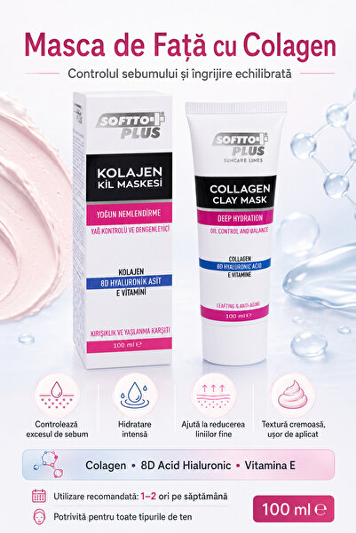 Softto Plus Masca de Față cu Colagen