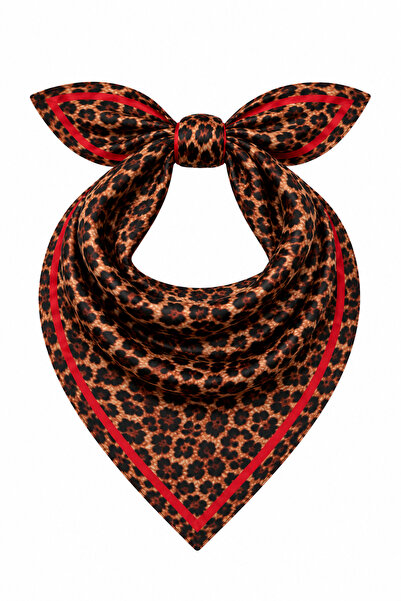 who knows ¿ Leopar Desen Fular Bandana Kadın Giyim Aksesuar 50x50cm