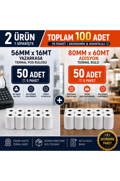 KHR Özel Set 56X16 mt (5 Paket) + 80X60 mt (5 Paket) -Yüksek Kaliteli Termal ...