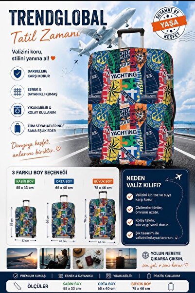 Trendglobal Valisa Valisa Husa Protectie Model Mixt Bleumarin