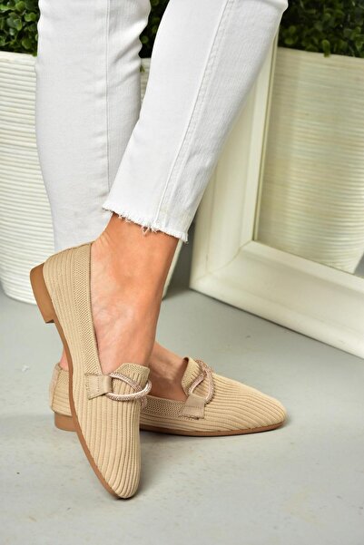 Fox Shoes S250410204 Дамски балерини Skin Knitwear Fabric