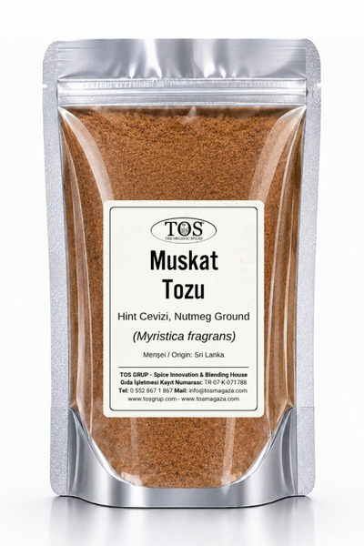 TOS The Organic Spices Muskat Tozu 50 gr (1. Kalite) Myristica fragrans / Hin...