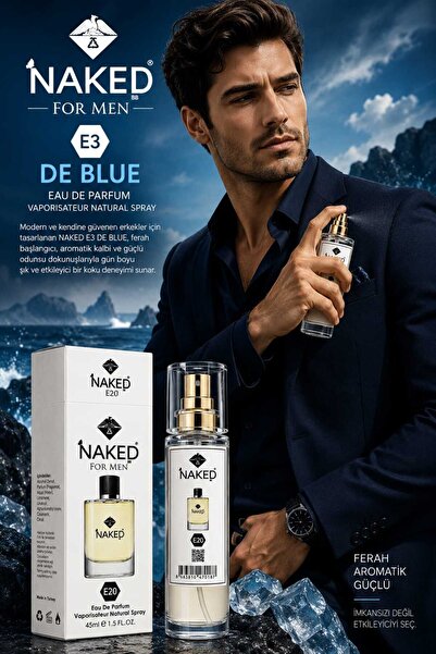 naked E20 For Men Erkek Parfüm EDP 45 ml Kalıcı ve Ferah Koku