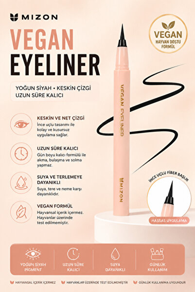Mizon Vegan Eyeliner (Black) - Vegan Black Eyeliner