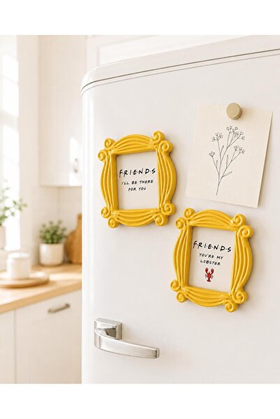 Satürn Atölye Friends Monica El Yapımı Seramik Çerçeve Magnet 2'li