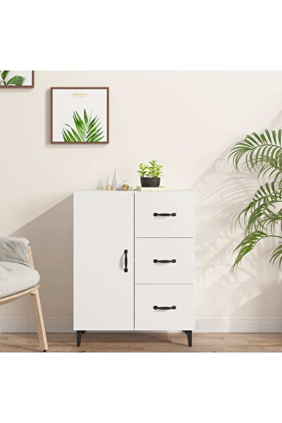 Concept Servantă, alb, 69,5x34x90 cm, lemn prelucrat