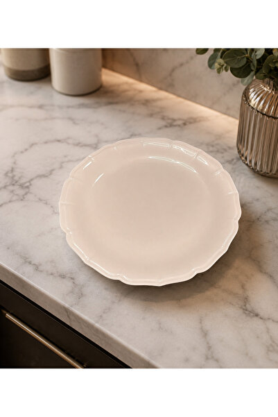 Aryıldız Bone Porselen 6 lı Tatlı Tabağı Yuvarlak 15 cm