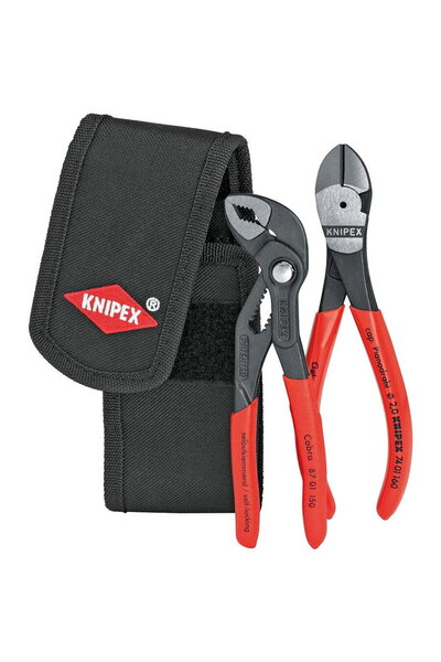 Knipex 002072V02 - roșu / negru, cu etui, set din 2 piese