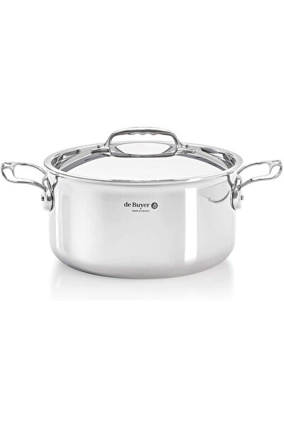 De Buyer Cratiță Affinity din oțel inoxidabil cu capac 24 cm