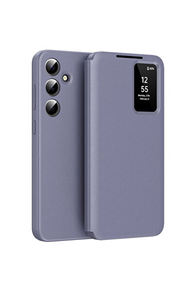 Techsuit Θήκη για Samsung Galaxy S25 Plus - Σειρά SmartView - Μωβ