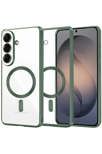 Techsuit Husă pentru Samsung Galaxy S26 - Luxury Crystal MagSafe - Verde închis