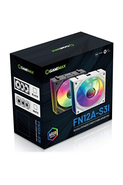 GAMEMAX 3 x FN12A-S3I 120mm RGB LED Negru