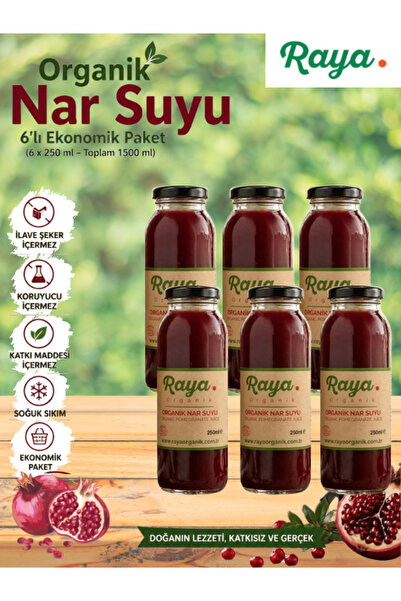 Raya Organik Organik Nar Suyu 6’lı Set (6 x 250 ml – Toplam 1500 ml)