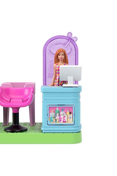 Barbie Mini BarbieLand Bebek ve Oyun Seti JCR29 - Kuaför Salonu Jcr32
