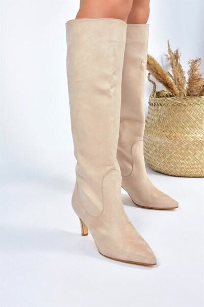 Fox Shoes Ghete de damă din piele întoarsă cu toc scurt L882870402