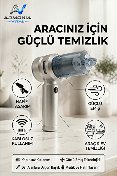 CASTU Cs59 Plus Max Yeni Nesil Şarjlı Taşınabilir 20.000 Pa Yüksek Emiş Güçlü...