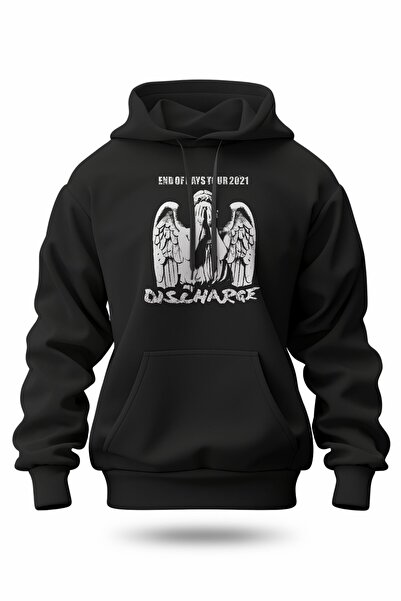 buzagi tasarım ürünleri Discharge Digital Print Hooded Unisex Sweatshirt