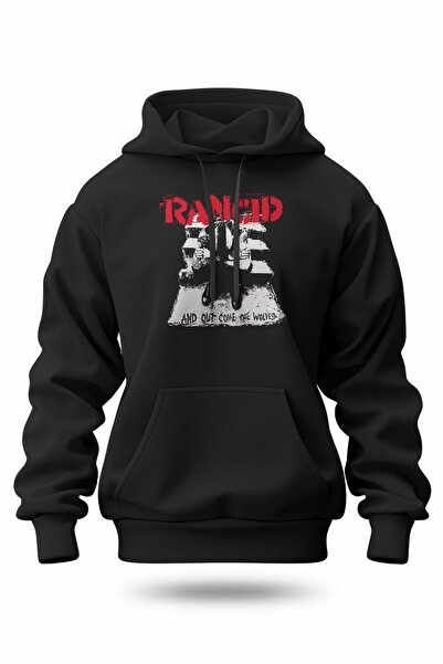 buzagi tasarım ürünleri Rancid Digital Print Hooded Unisex Sweatshirt