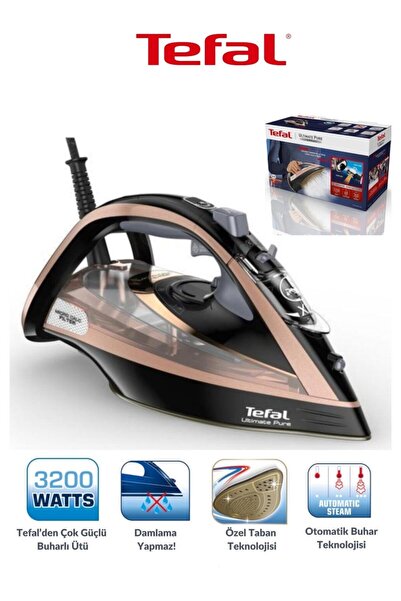 TEFAL 3200 Watt Kireç Avcısı Üstün Performanslı Buharlı Ütü - Özel Taban Seri...