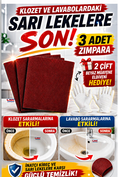 CNR Klozet ve Lavabo Sarı Zımpara Set! 3 Adet Zımpara + 2 eldiven