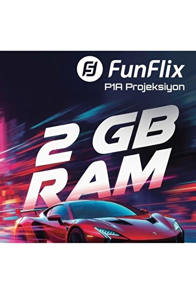 FunFlix P1 Android 4K Destekli LED Full Hd Projeksiyon Cihazı, Bluetooth, 150W Lamba, 300 Inç