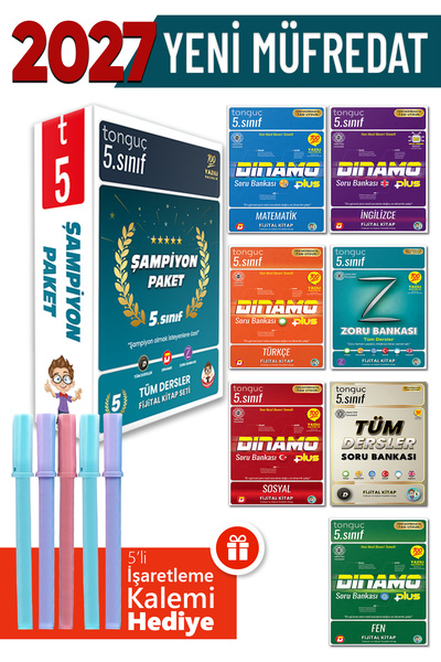 Tonguç Yayınları 5. Sınıf Şampiyon Paket + Hediyeli