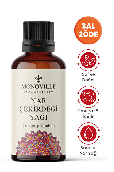 Monoville Nar Çekirdeği Yağı 30 ml Soğuk Sıkım Saf ve Doğal (Pomegrenate Seed...