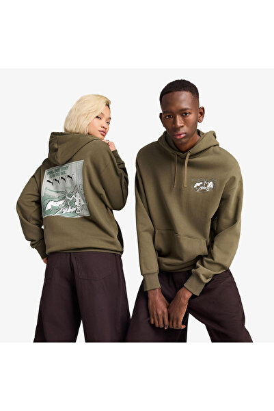 Puma Future Archive Graphic Unisex Green Sweatshirt