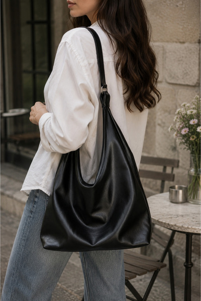 Tecer Bag Kadın Ayarlanabilir Askılı Fermuarlı Salaş Shopper Omuz Çantası