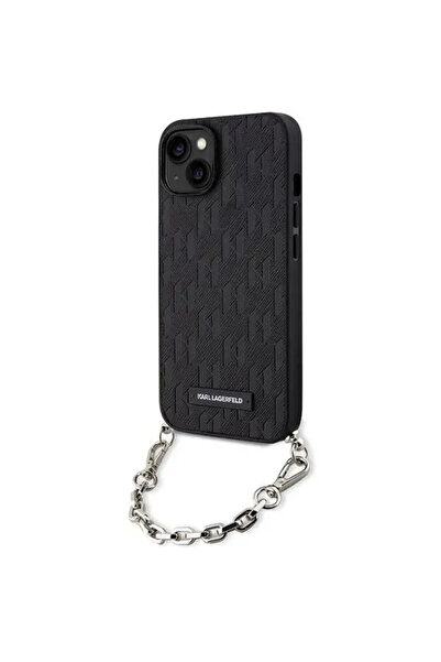 Karl Lagerfeld KLHCP14SSACKLHPK Carcasă rigidă neagră pentru iPhone 14 6.1" c...