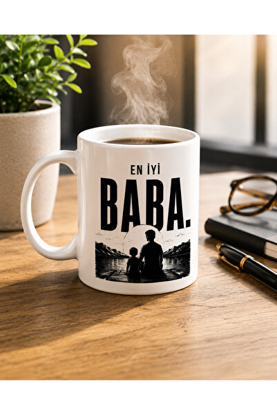 nescan En İyi Baba Temalı | Baba | Hediye Kupa | Baskılı Seramik Kupa 300 ML |