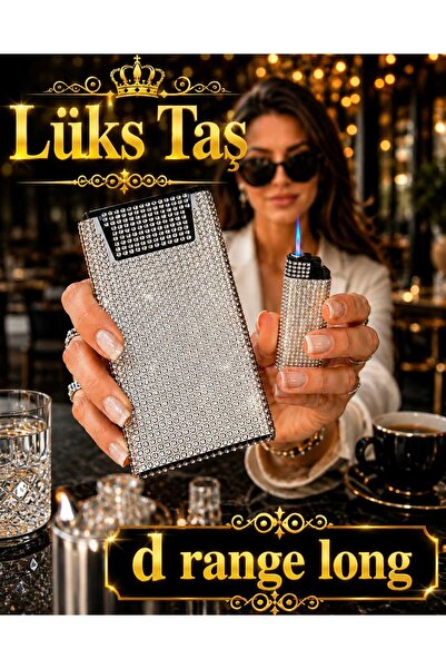 Lüks Taş Taşli Sigara Kutusu (d Range Long )