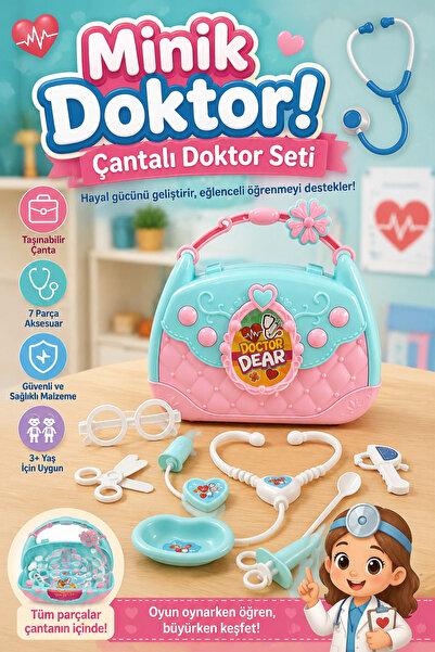 craftivio Educational Bagged Little Doctor Set 7 Pieces - Role-Playing Play S...